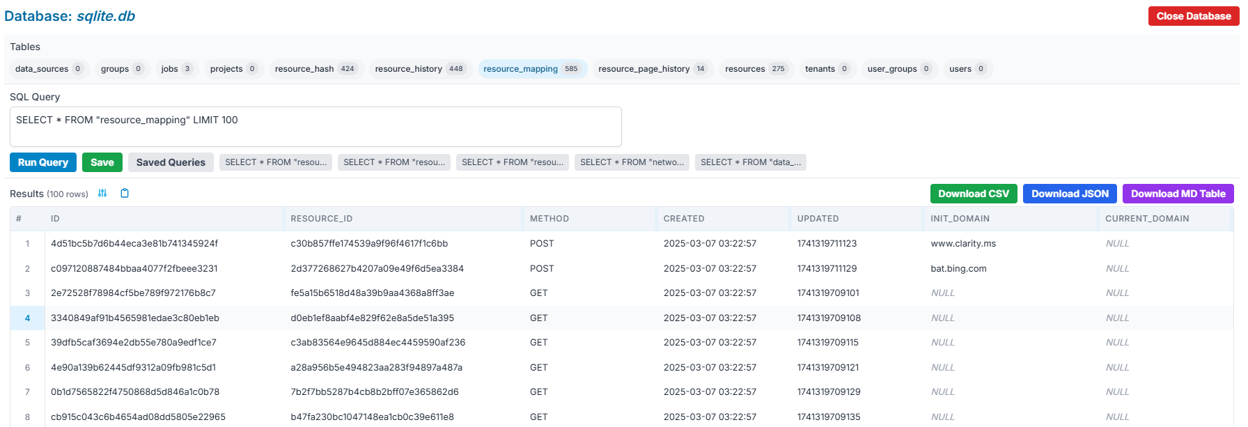 SQLite Viewer Screenshot